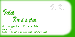 ida krista business card